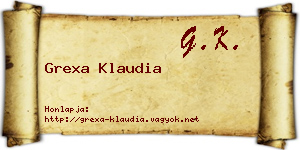 Grexa Klaudia névjegykártya