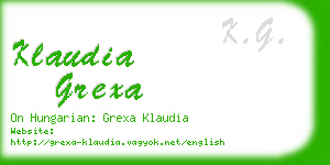 klaudia grexa business card